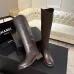 Chanel Classic Double‑C Suede Calfskin Knee‑High Riding Boots #B68368
