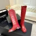 Chanel Classic Double‑C Suede Calfskin Knee‑High Riding Boots #B68369
