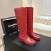 Chanel Classic Double‑C Suede Calfskin Knee‑High Riding Boots #B68369
