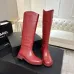 Chanel Classic Double‑C Suede Calfskin Knee‑High Riding Boots #B68369