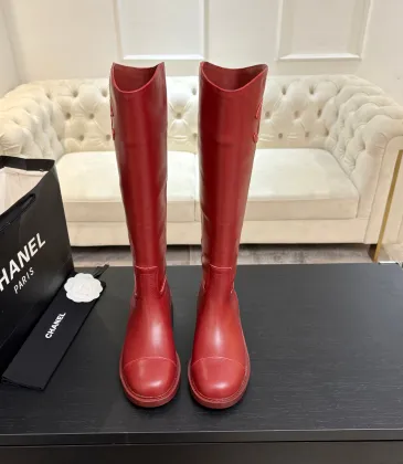 Chanel Classic Double‑C Suede Calfskin Knee‑High Riding Boots #B68369 Chanel Classic Double‑C Suede Calfskin Knee‑High Riding Boots #B68369