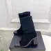Chanel Double C Colorblock Sock Ankle Boots 7.5cm Heel #B68347