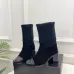 Chanel Double C Colorblock Sock Ankle Boots 7.5cm Heel #B68347