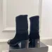 Chanel Double C Colorblock Sock Ankle Boots 7.5cm Heel #B68347