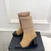 Chanel Double‑C Color Block Sock Ankle Boots 7.5cm Heel #B68349