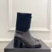 Chanel Double‑C Color Block Sock Ankle Boots 7.5cm Heel #B68350