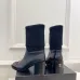 Chanel Double‑C Color Block Sock Ankle Boots 7.5cm Heel #B68350