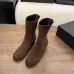 Chanel Stretch Suede Double‑C Side‑Zip Ankle Boots 5cm Heel #B68418
