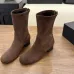 Chanel Stretch Suede Double‑C Side‑Zip Ankle Boots 5cm Heel #B68418