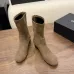 Chanel Stretch Suede Double‑C Side‑Zip Ankle Boots 5cm Heel #B68419