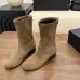 Chanel Stretch Suede Double‑C Side‑Zip Ankle Boots 5cm Heel #B68419