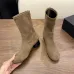 Chanel Stretch Suede Double‑C Side‑Zip Ankle Boots 5cm Heel #B68419