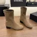 Chanel Stretch Suede Double‑C Side‑Zip Ankle Boots 5cm Heel #B68419