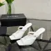 Chanel 2026 Double‑Strap Square‑Toe Heel Slide Sandals #B68496