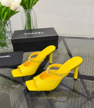 Chanel 2026 Double‑Strap Square‑Toe Heel Slide Sandals #B68498