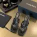Chanel 2026 Double‑Strap Square‑Toe Heel Slide Sandals #B68501