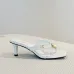 Chanel 2026 Double‑Strap Square‑Toe Heel Slide Sandals #B68502