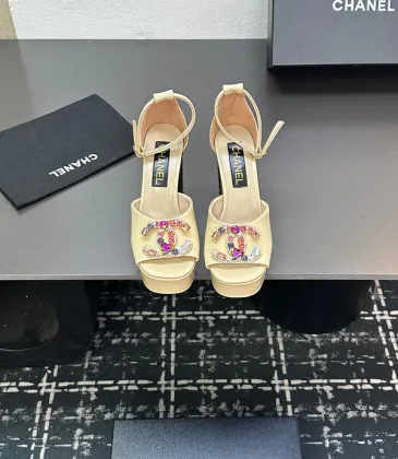 Chanel high-heeled sandals, sheepskin, heel height: 11cm #A53217 Chanel high-heeled sandals, sheepskin, heel height: 11cm #A53217
