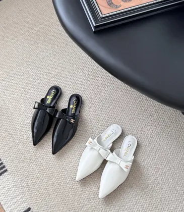 Chanel shoes for Women's Chanel Pumps Mule Chanel Couro Branca Black/White #A54183 Chanel shoes for Women's Chanel Pumps Mule Chanel Couro Branca Black/White #A54183