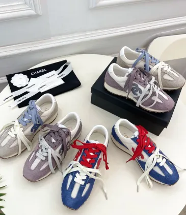 Chanel shoes for Women's Chanel Fabric and Suede Calfskin Sneakers #A54028 Chanel shoes for Women's Chanel Fabric and Suede Calfskin Sneakers #A54028