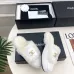 Chanel Double C Turnlock Shearling Lined Mule Slippers #B68352