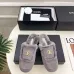 Chanel Double C Turnlock Shearling Lined Mule Slippers #B68353