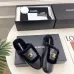 Chanel Double C Turnlock Shearling Lined Mule Slippers #B68356