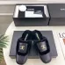 Chanel Double C Turnlock Shearling Lined Mule Slippers #B68356