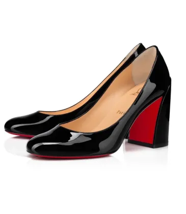 Women's CL Pumps Christian Louboutin Miss Sab 85MM Patent Leather Black Pumps #A53126 Women's CL Pumps Christian Louboutin Miss Sab 85MM Patent Leather Black Pumps #A53126