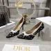 Dior 26SS Runway Embroidered Pointed‑Toe Pumps 8.5cm Heel #B68471