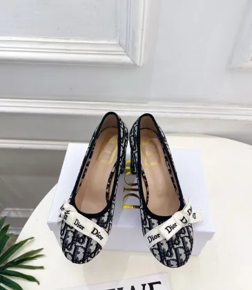 Dior J'ADIOR Bow Ribbon Tweed Block‑Heel Pumps 7.5cm Heel #B68392 Dior J'ADIOR Bow Ribbon Tweed Block‑Heel Pumps 7.5cm Heel #B68392