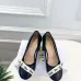 Dior J'ADIOR Bow Ribbon Tweed Block‑Heel Pumps 7.5cm Heel #B68394