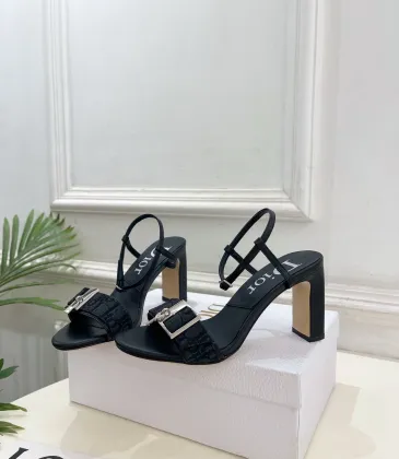 Dior CD Buckle One‑Strap High‑Heel Slide Sandals 8.5cm Heel #B68399