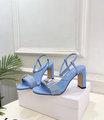 Dior CD Buckle One‑Strap High‑Heel Slide Sandals 8.5cm Heel #B68401