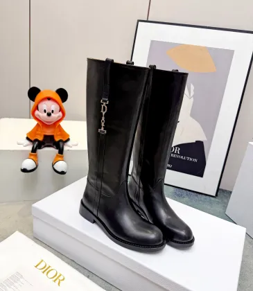 Dior 2026 AW British Style Leather Knee High Boots #B68344