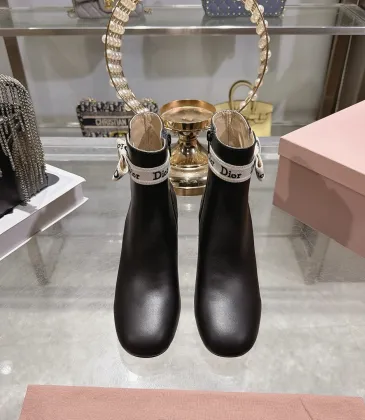 Dior J'ADIOR CD Logo Bow Chunky Heel Ankle Boots 8cm Heel #B68370 Dior J'ADIOR CD Logo Bow Chunky Heel Ankle Boots 8cm Heel #B68370
