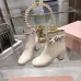 Dior J'ADIOR CD Logo Bow Chunky Heel Ankle Boots 8cm Heel #B68371