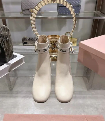 Dior J'ADIOR CD Logo Bow Chunky Heel Ankle Boots 8cm Heel #B68371 Dior J'ADIOR CD Logo Bow Chunky Heel Ankle Boots 8cm Heel #B68371
