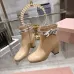 Dior J'ADIOR CD Logo Bow Chunky Heel Ankle Boots 8cm Heel #B68372