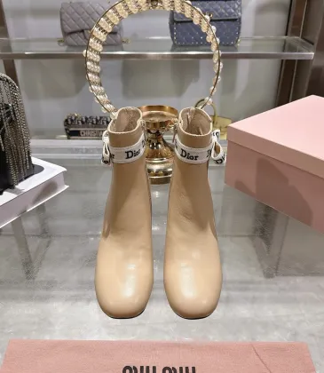 Dior J'ADIOR CD Logo Bow Chunky Heel Ankle Boots 8cm Heel #B68372 Dior J'ADIOR CD Logo Bow Chunky Heel Ankle Boots 8cm Heel #B68372
