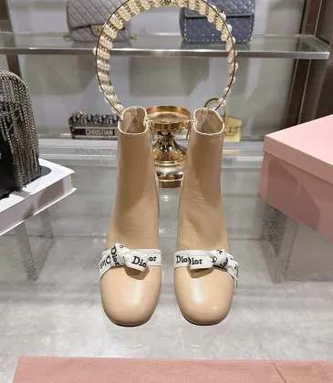 Dior J'ADIOR CD Logo Bow Chunky Heel Ankle Boots 8cm Heel #B68374 Dior J'ADIOR CD Logo Bow Chunky Heel Ankle Boots 8cm Heel #B68374