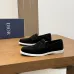 Dior Men’s Suede Leather Loafers, Calfskin Lining, Logo Hardware Detail #B67589