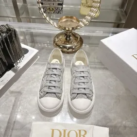Dior Walk'n'Dior Oblique Embroidered Platform Canvas Sneakers #B68379