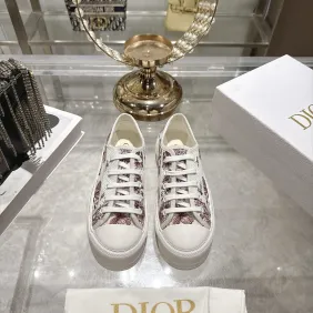 Dior Walk'n'Dior Oblique Embroidered Platform Canvas Sneakers #B68380