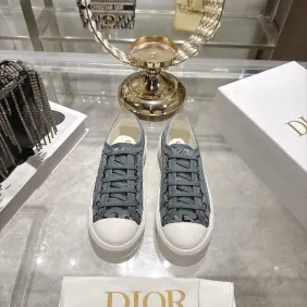 Dior Walk'n'Dior Oblique Embroidered Platform Canvas Sneakers #B68381