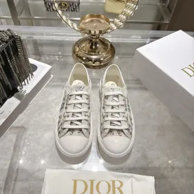 Dior Walk'n'Dior Oblique Embroidered Platform Canvas Sneakers #B68382