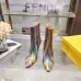Fendi Arco Eel‑Skin Cone‑Heel Ankle Boots 8cm Heel #B68481