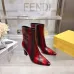 Fendi Arco Eel‑Skin Cone‑Heel Ankle Boots 8cm Heel #B68482