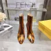 Fendi Arco Eel‑Skin Cone‑Heel Ankle Boots 8cm Heel #B68483