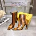 Fendi Arco Eel‑Skin Cone‑Heel Ankle Boots 8cm Heel #B68483